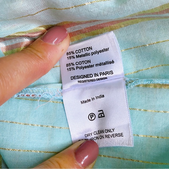 🩵 MISS JUNE PEACH BLUE OMBRÉ COLLARED LOOSE FIT MINI DRESS! (no belt) - Picture 15 of 16